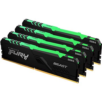 Obrázok Kingston FURY 32 GB KIT DDR4 2666 MHz CL16 Beast RGB (KF426C16BBAK4/32)