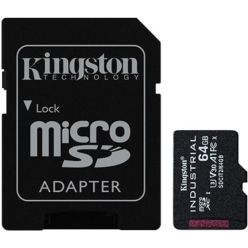 Obrázok Kingston MicroSDXC 64 GB Industrial + SD adaptér (SDCIT2/64GB)