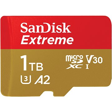 Obrázok SanDisk Micro SDXC Extreme 1TB UHS-I U3 (190R/130W) + adapter (SDSQXAV-1T00-GN6MA)