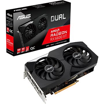 Obrázok ASUS VGA AMD DUAL-RX6600XT-O8G, RX 6600 XT, 8GB GDDR6, 3xDP, 1xHDMI, 90YV0GN1-M0NA00