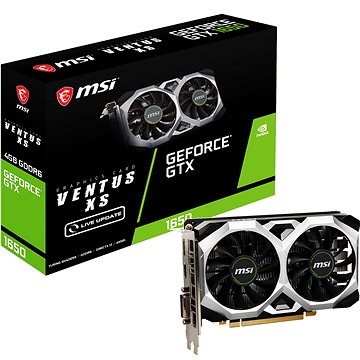 Obrázok MSI VGA NVIDIA GeForce GTX 1650 VENTUS XS D6 4G V1, 4GB GDDR6, 1xDP, 1x HDMI, 1xDVI GTX 1650 D6 VENTUS XS V1