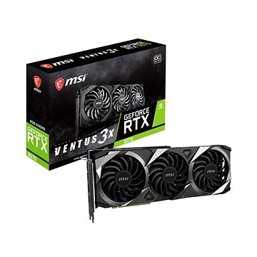 Obrázok MSI VGA NVIDIA GeForce RTX 3070 VENTUS 3X 8G OC LHR, RTX 3070, 8GB GDDR6, 3xDP, 1xHDMI, RTX 3070 VENTUS 3X 8G OC LHR