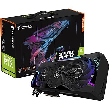 Obrázok GIGABYTE VGA NVIDIA GeForce RTX 3080 AORUS MASTER 10G LHR Rev. 3.0, RTX 3080 LHR, 10GB GDDR6X, 3xDP, 3xHDMI, GV-N3080AORUS M-10GD 3.0