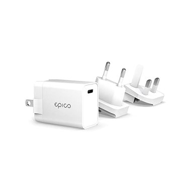 Obrázok EPICO 20 W PD Charger s Changeanle Plug (EU, UK) – biela (9915101100108)