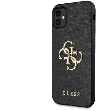 Obrázok Guess PU Saffiano Big 4G Metal Logo Zadný Kryt pre Apple iPhone 11 Black (3700740506578)