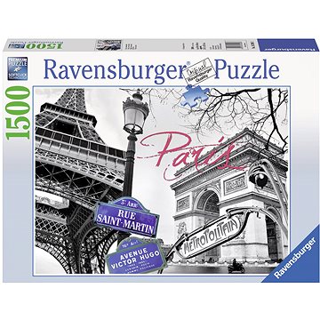 Obrázok Puzzle RAVENSBURGER 1500 dílků - Paříž, má láska