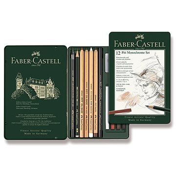 Obrázok Faber Castell Pitt Monochrome sada 12 ks