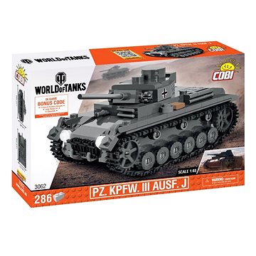 Obrázok COBI 3062 World of Tanks Pz. Kpfw. III Ausf. J, 1:48, 286 kostek