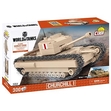 Obrázok COBI 3064 World of Tanks Churchill I, 1:48, 300 kostek