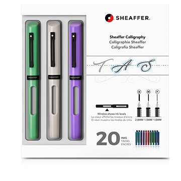 Obrázok Sheaffer Calligraphy, Maxi Kit 2019, mint, biele, fialové (074040005448)