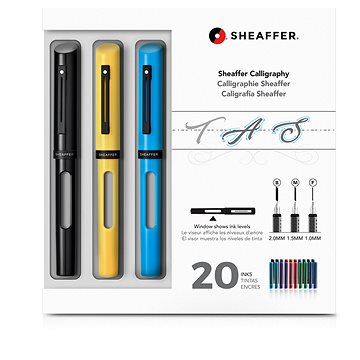 Obrázok Sheaffer Calligraphy, Maxi Kit 2019, čierne, žlté, modré (074040005455)