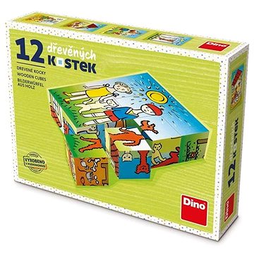 Obrázok DINO - Psík a mačička 12 drevené kocky