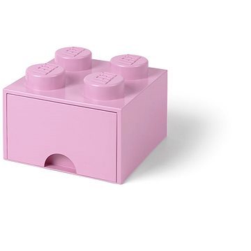 Obrázok LEGO LEGO úložný box s šuplíkem 250x250x180mm - světle růžový LEGO40051738