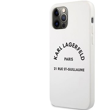 Obrázok Karl Lagerfeld Rue St Guillaume Silikónový Kryt na Apple iPhone 12/12 Pro White (3700740498347)