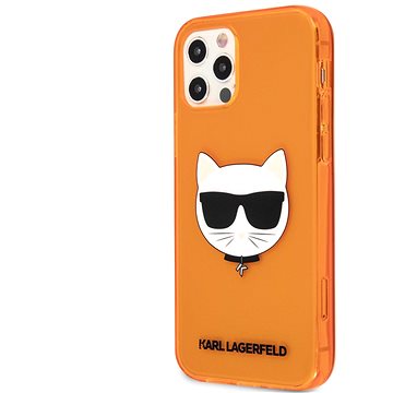 Obrázok Karl Lagerfeld TPU Choupette Head Kryt na Apple iPhone 12/12 Pro Fluo Orange (3700740503119)