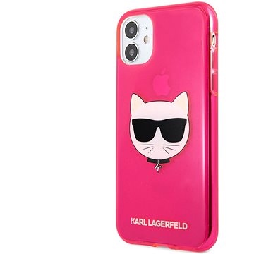 Obrázok Karl Lagerfeld TPU Choupette Head Kryt na Apple iPhone 11 Fluo Pink (3700740503447)