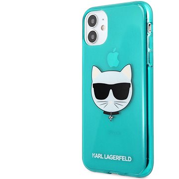 Obrázok Karl Lagerfeld TPU Choupette Head Kryt na Apple iPhone 11 Fluo Blue (3700740503454)