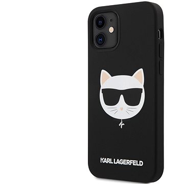 Obrázok Karl Lagerfeld Choupette Head Silikónový Kryt pre Apple iPhone 12 mini Black (3700740499245)