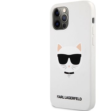 Obrázok Karl Lagerfeld Choupette Head Silikónový Kryt pre Apple iPhone 12/12 Pro Light White (3700740499283)