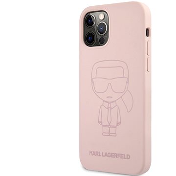 Obrázok Karl Lagerfeld Iconic Outline Silikónový Kryt pre Apple iPhone 12 Pro Max Tone on Tone Pink (3700740498262)