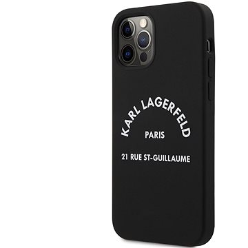 Obrázok Karl Lagerfeld Rue St Guillaume Silikónový Kryt pre Apple iPhone 12 Pro Max Black (3700740498293)