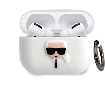 Obrázok Karl Lagerfeld Karl Head Silikónové Puzdro pre Airpods Pro White (3700740494455)