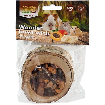 Obrázok Nature Land Nibble Miska plnená ovocím drevená 120 g (8595681805720)