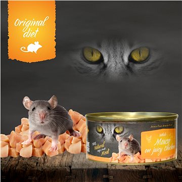 Obrázok Farm Fresh Cat Whole Mouse on juicy Chicken konz 100g