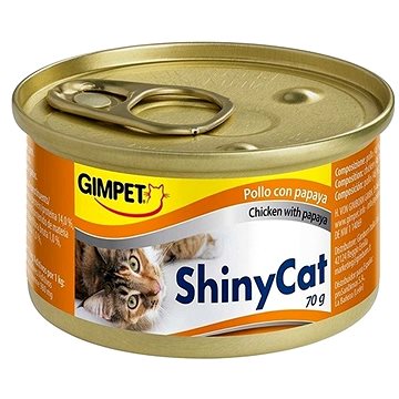 Obrázok Gimpet kočka konz. ShinyCat  kuře/papaja 2x70g