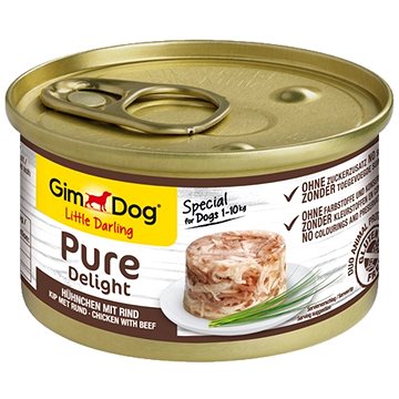 Obrázok GimDog PURE Delight kura s hovädzím 85 g (4002064513171)