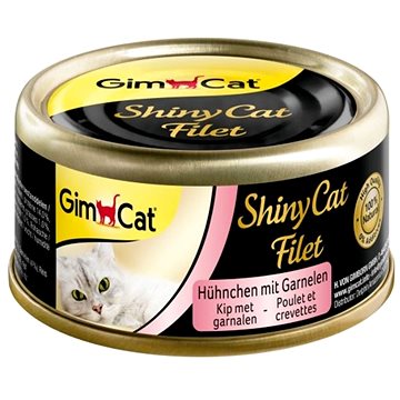 Obrázok GimCat Shiny Cat filet kura s krevetou 70 g (4002064413785)