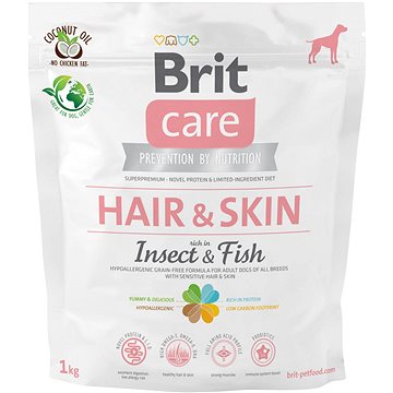 Obrázok Brit Care Dog Hair&Skin Insect&Fish 1 kg (8595602550128)