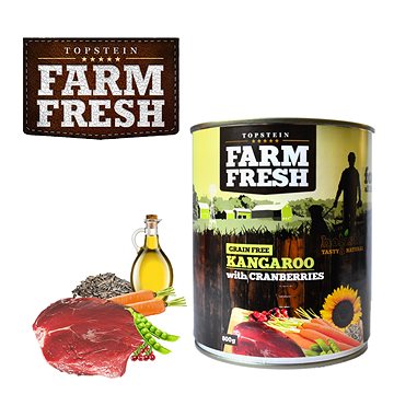 Obrázok Farm Fresh Dog Kangaroo with Cranberries konz 400g