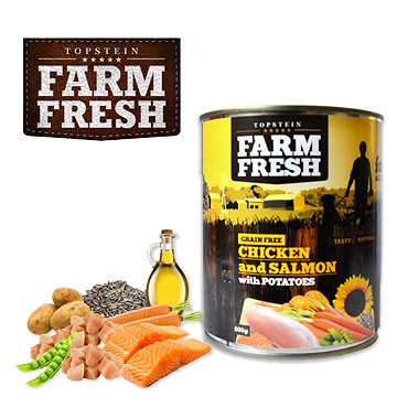 Obrázok Farm Fresh Dog Chicken&Salmon with Potatoes konz 800g