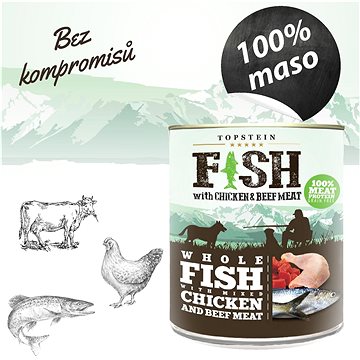 Obrázok Topstein Fish with Chicken and Beef Meat 800 g