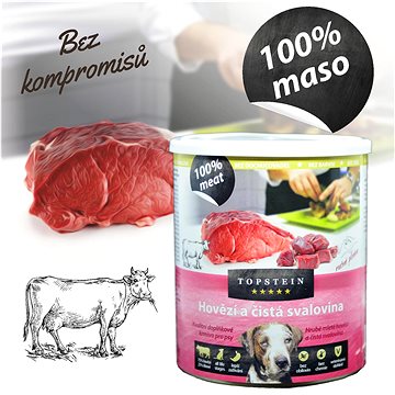 Obrázok Topstein Hovädzie a svalovina v plechu 800 g