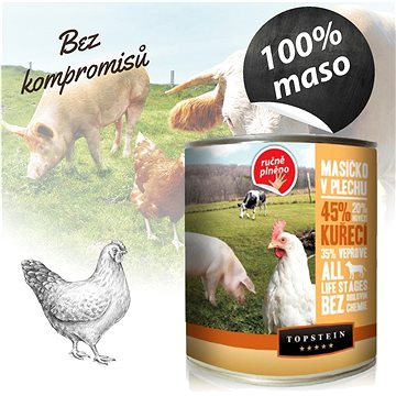 Obrázok Topstein Mäsko v plechu - kuracie 850 g