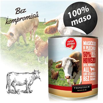 Obrázok Topstein Mäsko v plechu - hovädzie 850 g