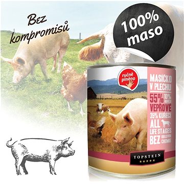 Obrázok Topstein Mäsko v plechu - bravčové 850 g