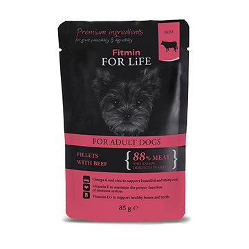 Obrázok Fitmin FFL dog pouch adult beef in gravy 85 g (8595237020737)