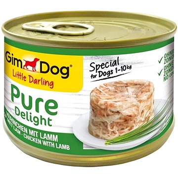 Obrázok GimDog Pure Delight Little Darling kura s jahňacím 150 g (4002064513065)