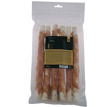 Obrázok Fitmin FFL dog treat rawhide stick 28 cm with chicken 500 g (8595237018963)