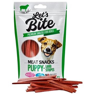 Obrázok Brit Let's Bite Meat Snacks Puppy Lamb Stripes 80g