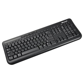 Obrázok Microsoft Klávesnica Wired Keyboard 600 USB CZ, klasická, čierna, drôtová (USB), CZ/SK