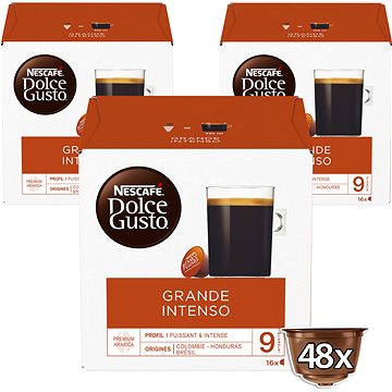 Obrázok NESCAFÉ® Dolce Gusto® Grande Intenso – kávové kapsle – karton 3x16 ks (7613287162298)