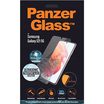 Obrázok PanzerGlass Edge-to-Edge Antibacterial pre Samsung Galaxy S21 5G (celolepené s funkčným odtlačkom pr (7269)