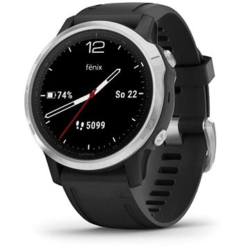 Obrázok Garmin fenix6S Glass Silver/Black Band (010-02159-01)