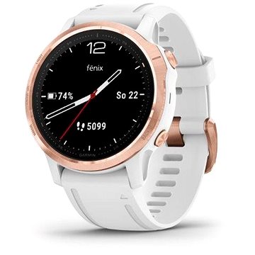 Obrázok Garmin fenix6S Glass, RoseGold/White Band (MAP/Music) (010-02159-11)