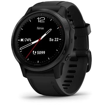 Obrázok Garmin fenix6S Glass, Black/Black Band (MAP/Music) (010-02159-14)