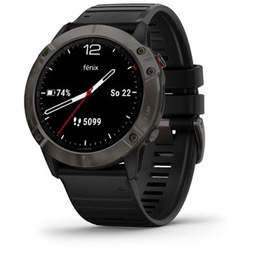 Obrázok Garmin fenix6X Sapphire, GrayDLC/Black Band (MAP/Music) (010-02157-11)